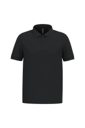 [K254C_53308_53298] Polo piqué manches courtes homme (Black, S)