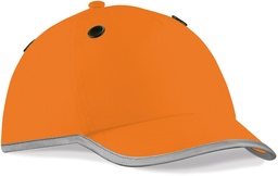 [B535_25515_25513] CASQUETTE A COQUILLE EN812 A VISIBILITE RENFORCEE (Fluorescent Orange)