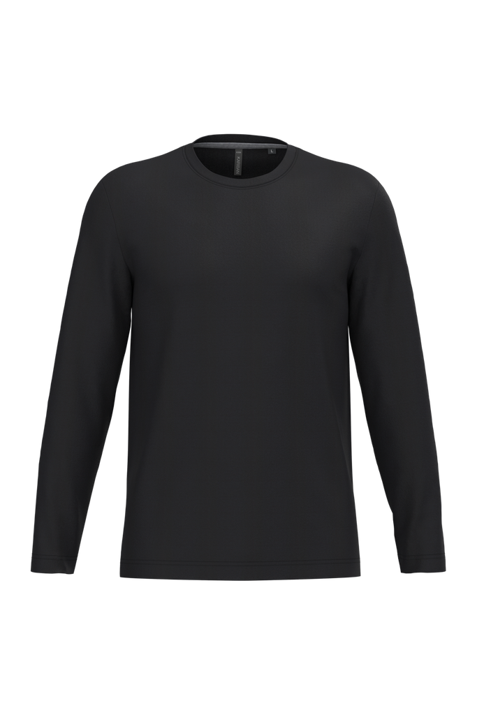 T-shirt col rond manches longues homme